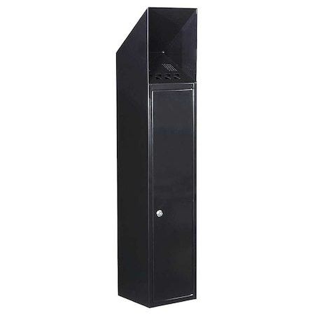 Qualarc Newark free standing cigarette ash receptacle, Black color WF-L1028S